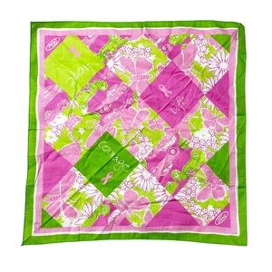 Lilly Pulitzer x Ford Life Hope Courage Breast Cancer Square Scarf 21”x21.5